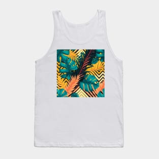 Bahamas palm leaves pattern Tank Top